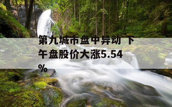 第九城市盘中异动 下午盘股价大涨5.54%